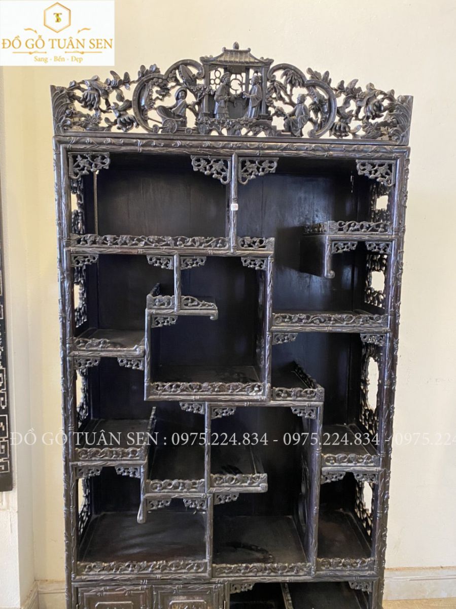 Hãy cùng đồ gỗ Tuân Sen xem hình ảnh tủ cổ xưa gỗ trắc 